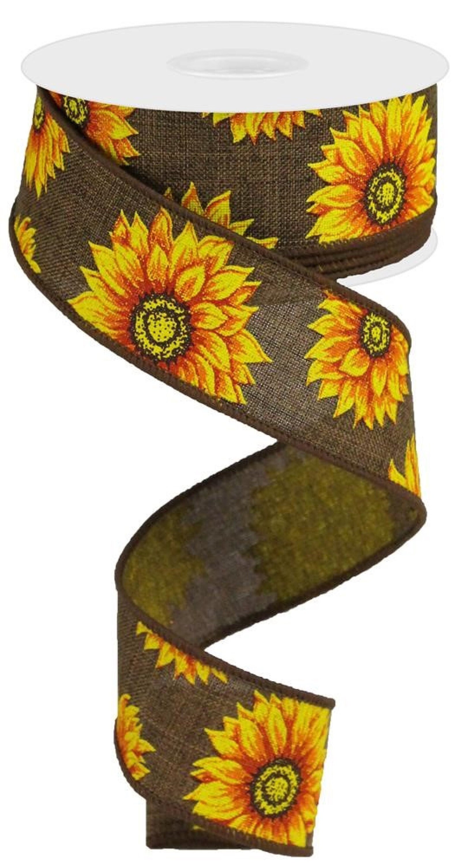 sunflower ribbon品 sunflowers-and-polka-dots-