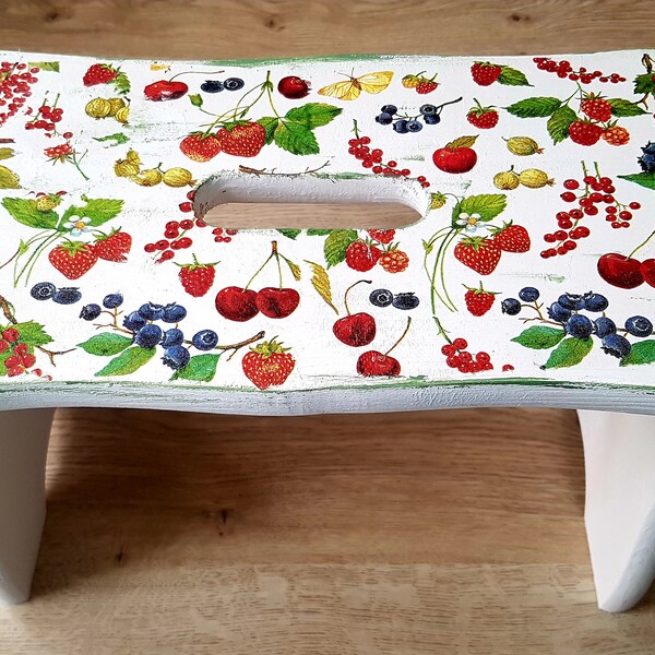Hand Painted Stool Etsy