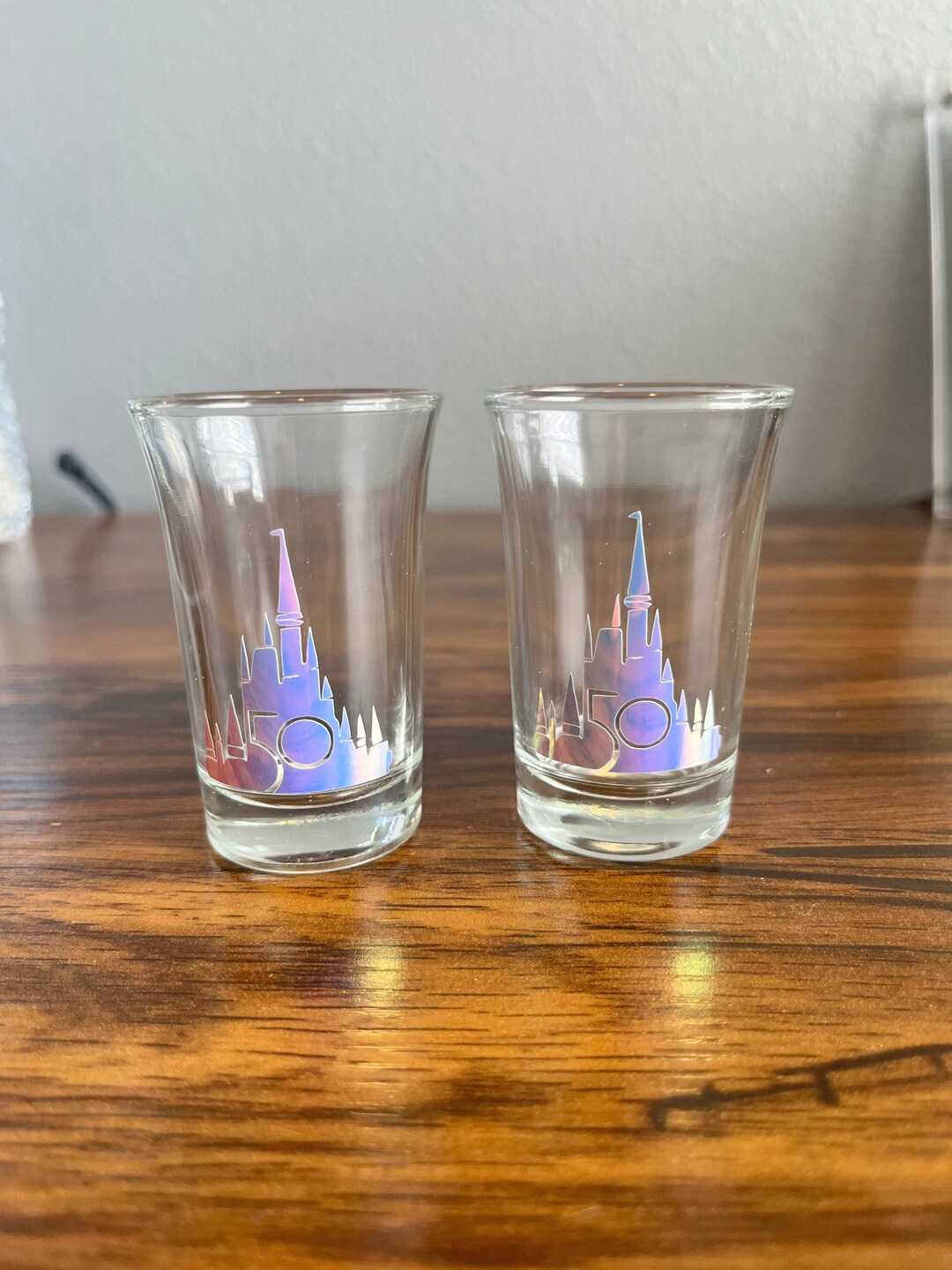 Walt Disney World 50th Anniversary Shot Glass Glasses Mickey Etsy