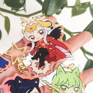 Edelgard von Hresvelg charm / Fire Emblem Three Houses / Rainbow acrylic keychains / FE3H