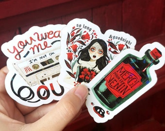 Revenge holographic stickers