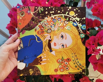 Princess Zelda Klimt art print・GOLD FOIL