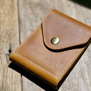 3rd anniversary gift, Custom handmade card holder,leather wallet,id card holder,cardholder men