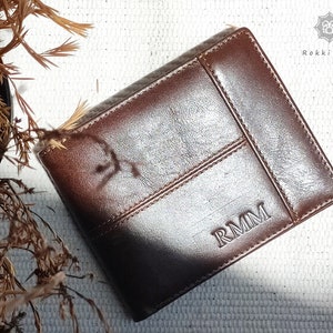 Anniversary Gift for Him,Personalized Wallet,Mens Wallet,Engraved Wallet,Leather Wallet,Custom Wallet,Boyfriend Gift for Men,Gift for Dad