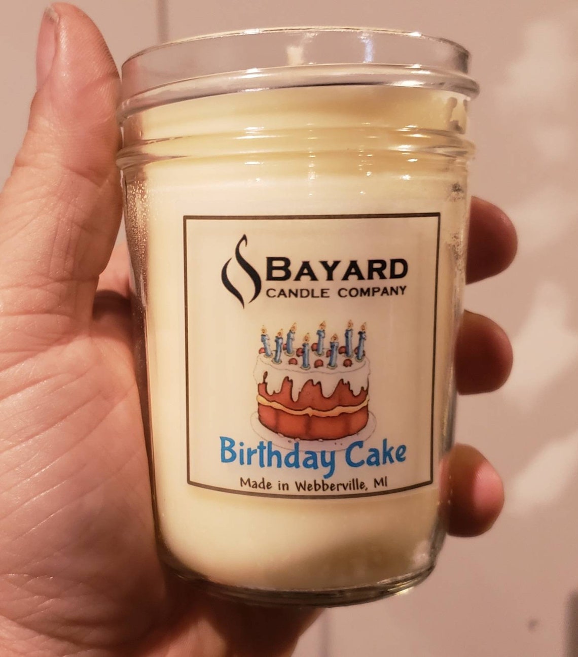 Birthday Cake Scented Wax Candle Etsy UK