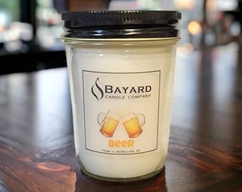 Beer Scented Wax Candle