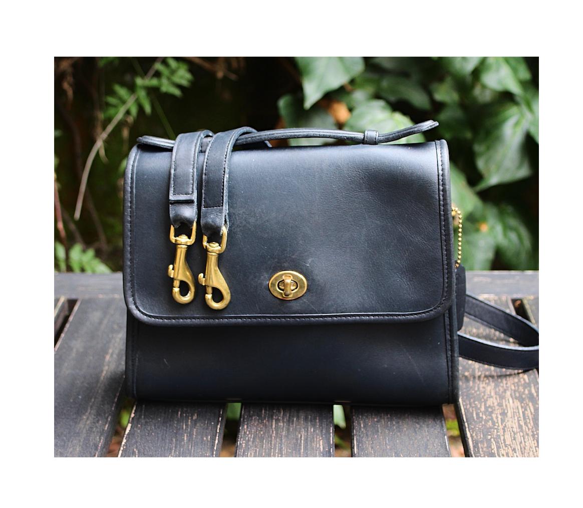 バッグ vintage coach old court bag 2way navy Coach Vintage - Court Bag 9870 in Navy, Numeric Serial, USA 80s