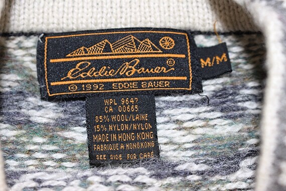 Eddie Bauer 1990s Fair Isle Holiday Ski Sweater w… - image 7