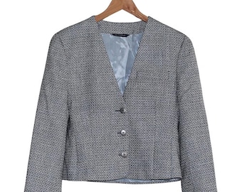 Burberrys Vintage - 1970s 3-Button Fitted Blazer, Wool Tweed, Union Label, Small or Med