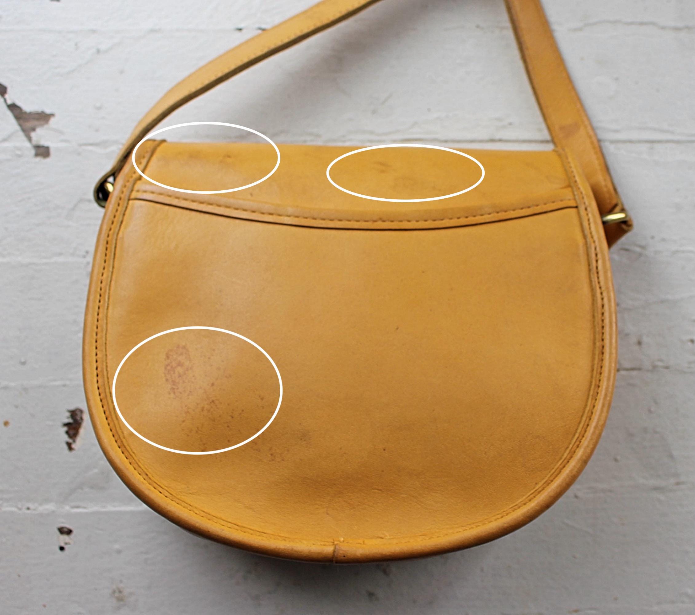 Vintage Coach Watson Crossbody Bag 9981: Rare Yellow Leather 