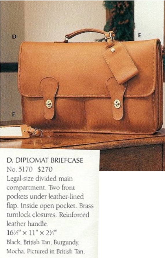 Coach Vintage - Diplomat Brief 5170 in British Ta… - image 3
