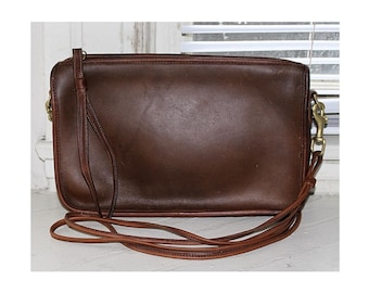 Vintage Coach Made in New York Brown Leather Shoulder Bag - Etsy