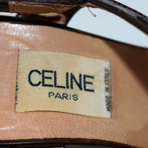 Authentic Vintage Celine Equestrian Leather Sandals, Sz 37 US 7 Celine ...