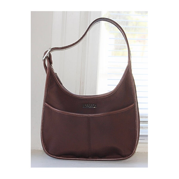 Coach Vintage - DAMAGED Ergo Neo Pocket Zip Hobo #6203 in Brown with Silver Hardware, United States, 1990s- Condition Issues, READ