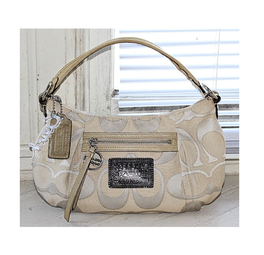 Coach - Poppy Signature Satin Jacquard Shoulder Bag 16293 Coach - Poppy Signature Satin Jacquard Shoulder Bag 16293