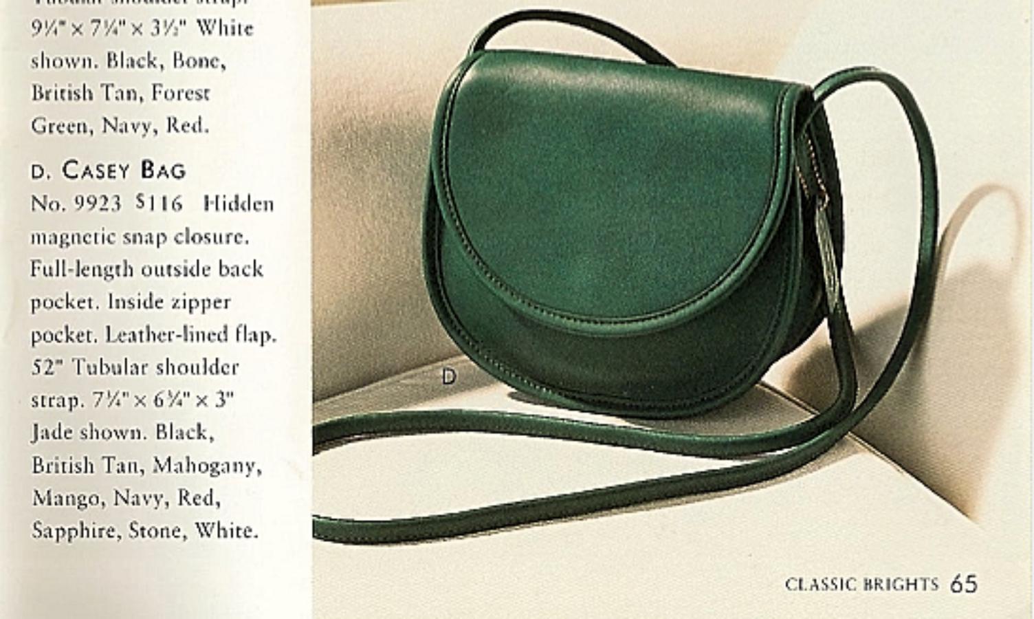 Coach Vintage - Casey Crossbody Bag 9923 Jade Green Tubular Strap