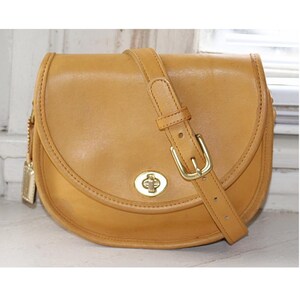 Vintage Coach Watson Crossbody Bag 9981: Rare Yellow Leather 
