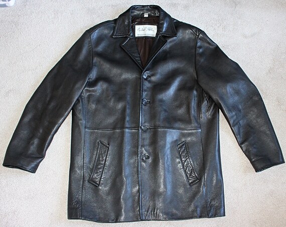 Michael Hoban North Beach Leather 1980s Leather Car Coat - Etsy