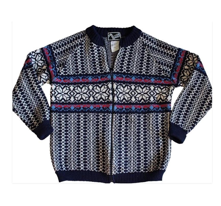 Veste Dale Of Norway Zip Motifs Y2K - Pure Laine - Taille L - Occasion Très Bon état