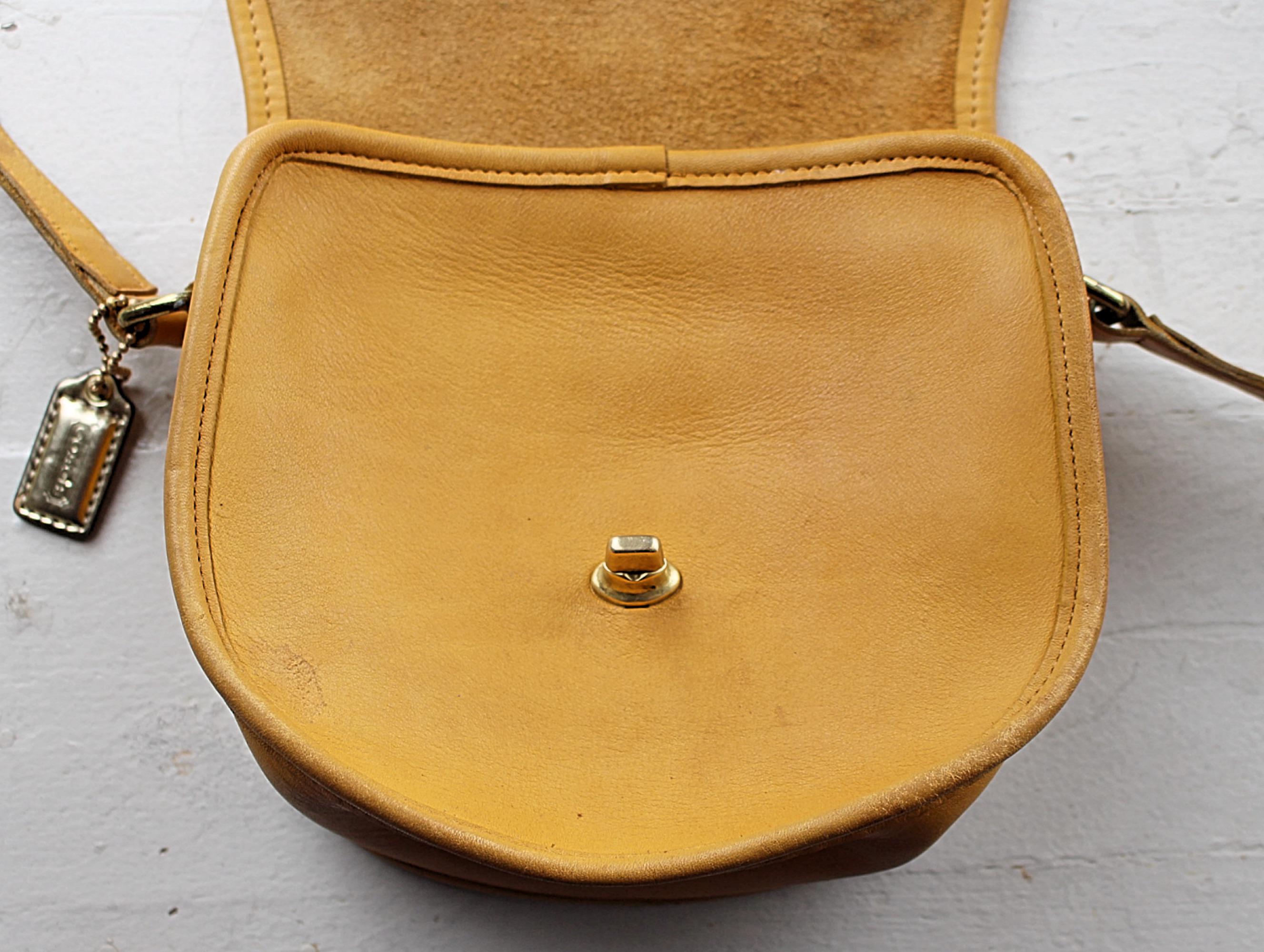 Vintage Coach Watson Crossbody Bag 9981: Rare Yellow Leather 