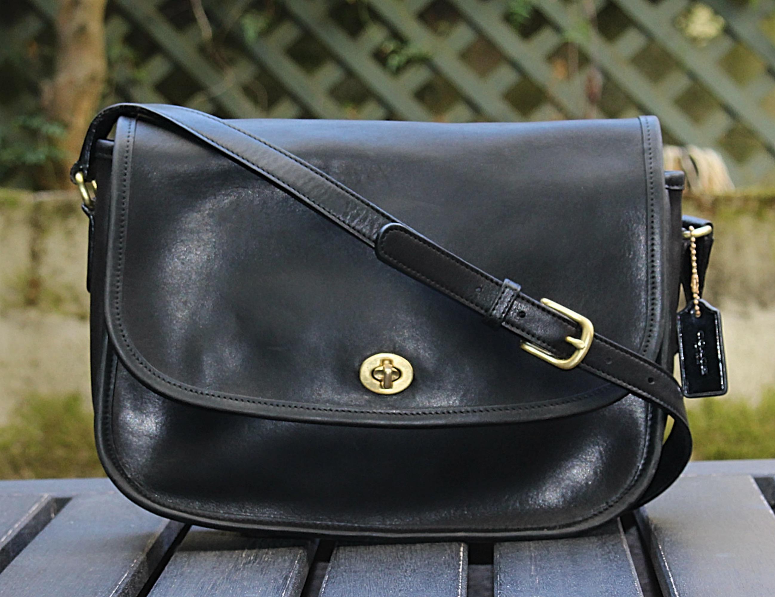 Coach Vintage - City Bag 9790 in Black With Brass Hardware 