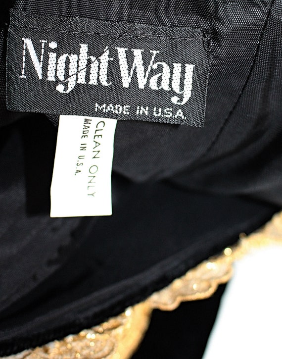 Night Way USA - Vintage 1980s Velvet + Lace Sweet… - image 4