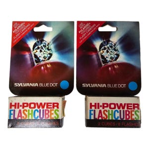 Sylvania Blue Dot Hi-Power Flash Cubes – New Old Stock Polaroid Camera Accessory