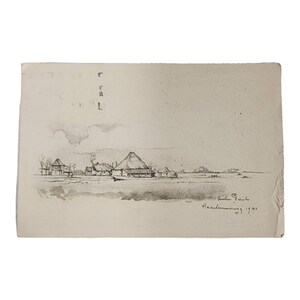 Carte postale Anton Pieck Haarlemmerweg Cachet de la poste Amsterdam Pays-Bas 1941