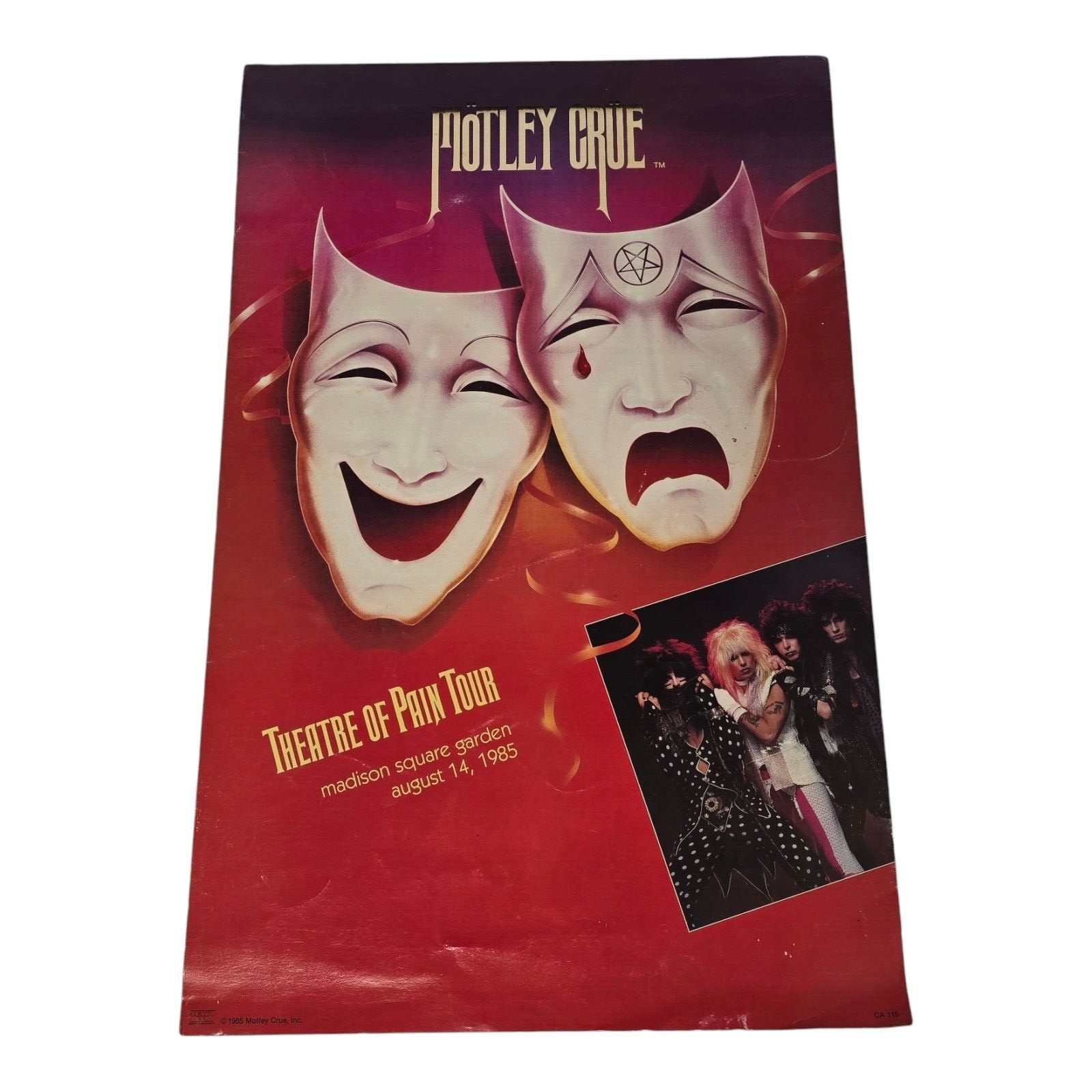 Motley Crue 1985 Theater of Pain Concert Tour Poster Madison