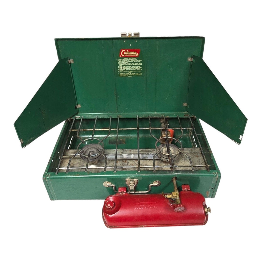 1960s Coleman 413G Dual Burner Camp Stove Classic Vintage Camping