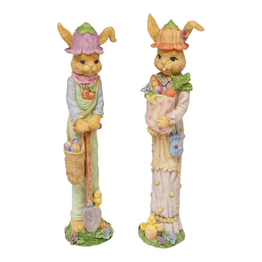 VTG Anthropomorphic Gardening Easter Bunnies 10