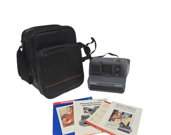 Vintage Polaroid Impulse Instant Film Camera w Carry Case Manuals Retro Photography Camera