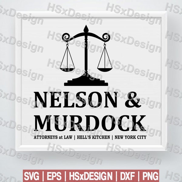 Nelson and Murdock Law Offices Daredevil Tv Series Inspired Digital. Digital Files Cut Files Cameo Cricut. Svg | Eps | Dxf | Png HSxDesign