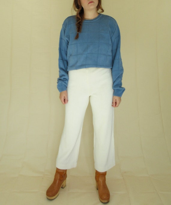 Dusty Blue Cotton Sweater