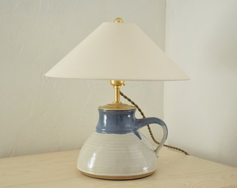 Handmade Ceramic Table Lamp -  Vintage Pottery Lamp