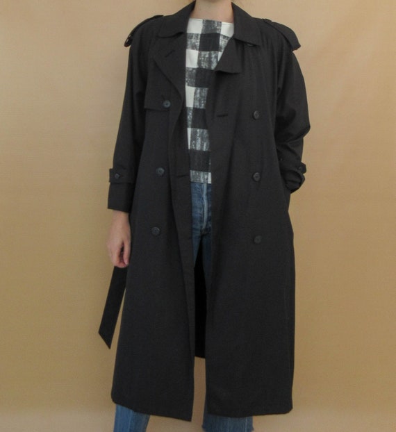 Black Belted Trench Coat