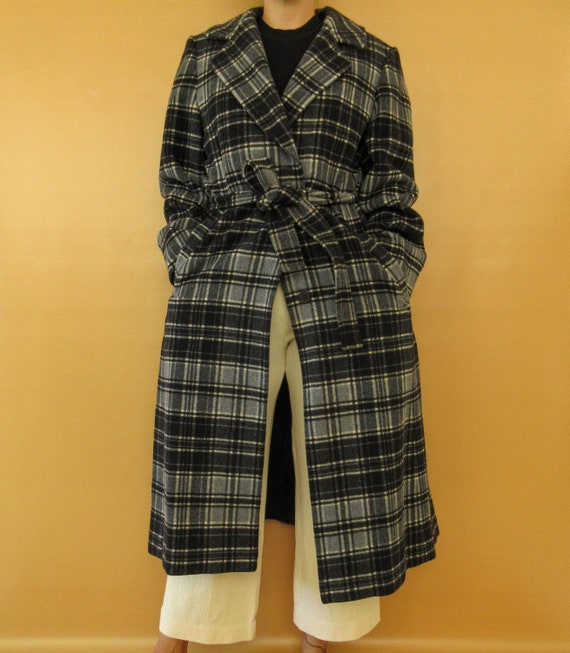 Pendleton Wool Plaid Wrap Coat