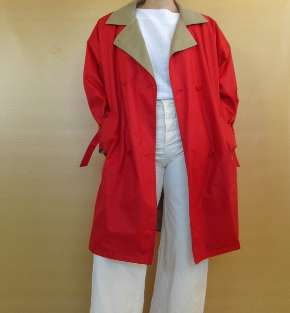 Classic Red Trench Coat