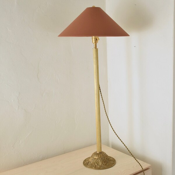 Handmade Brass Buffet Lamp - Made to Order Customizable - Vintage Art Nouveau