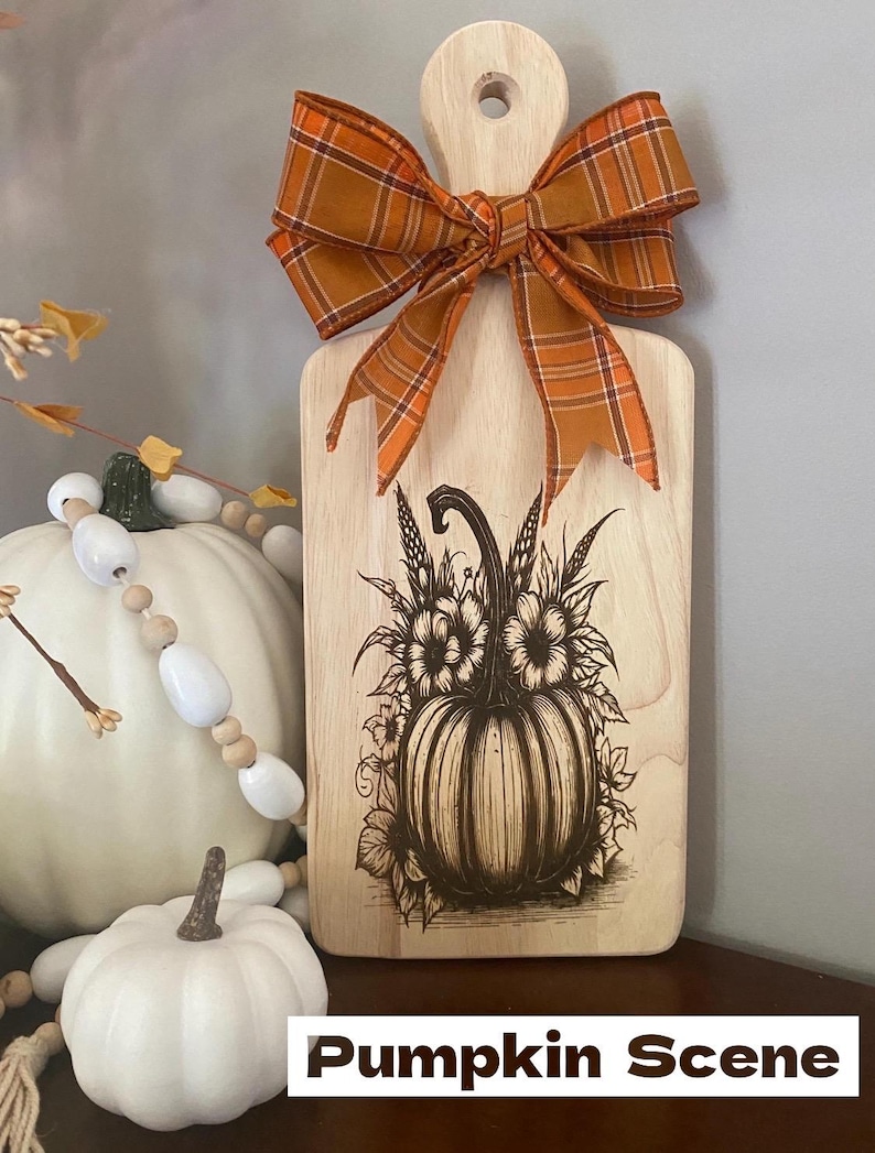 Engraved Fall Pumpkin Cutting Board: Decorative Autumn Decor - Etsy