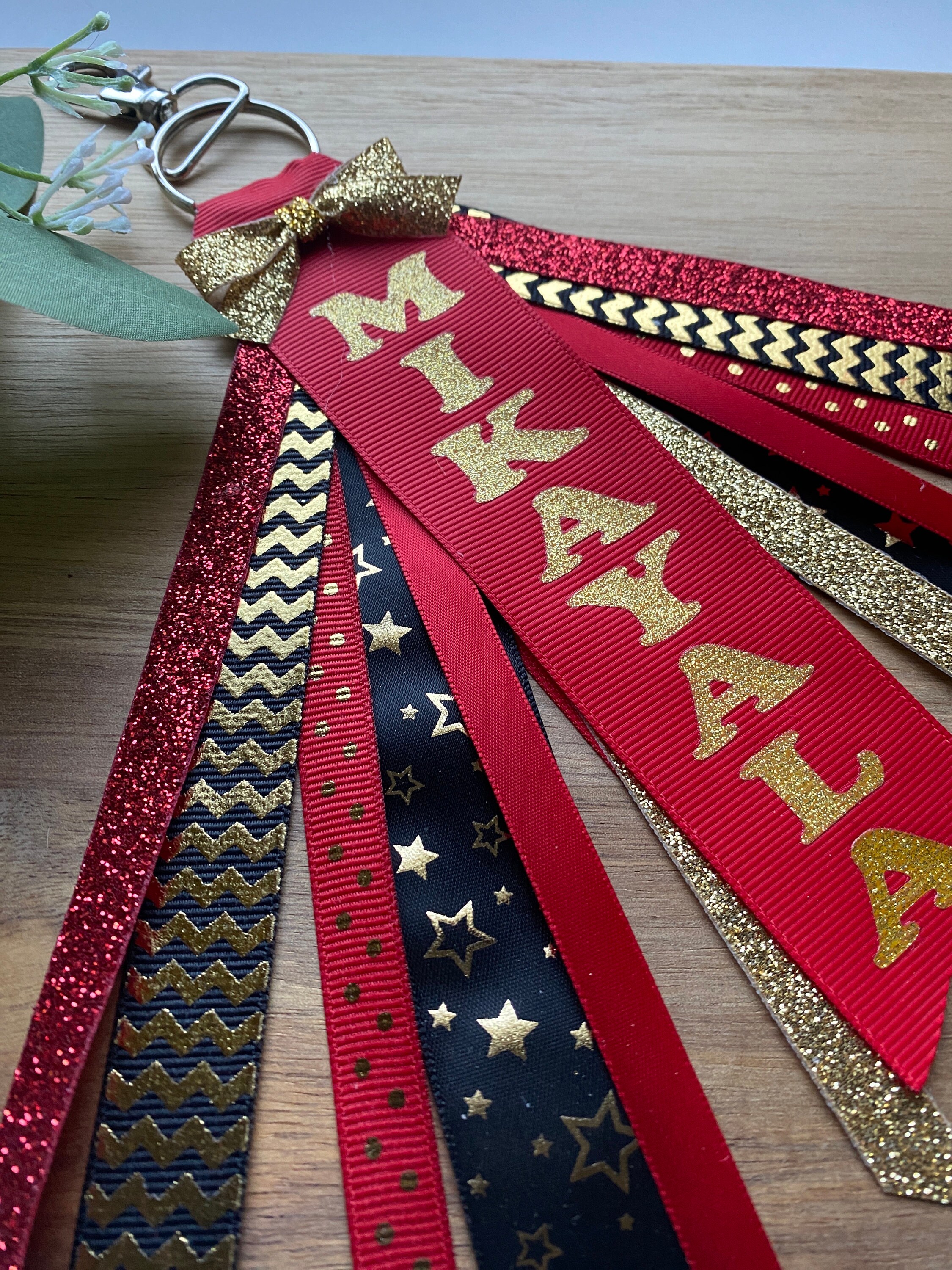 Cheerleading Ribbon Keychains Handmade Ribbon Keychain: Cheer, School Pride Accessory - Etsy