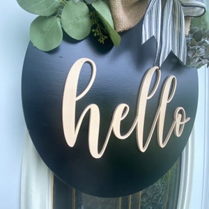 Hello Door Sign, Front Door Sign, Hello Door Hanger, Hello Door Sign ...