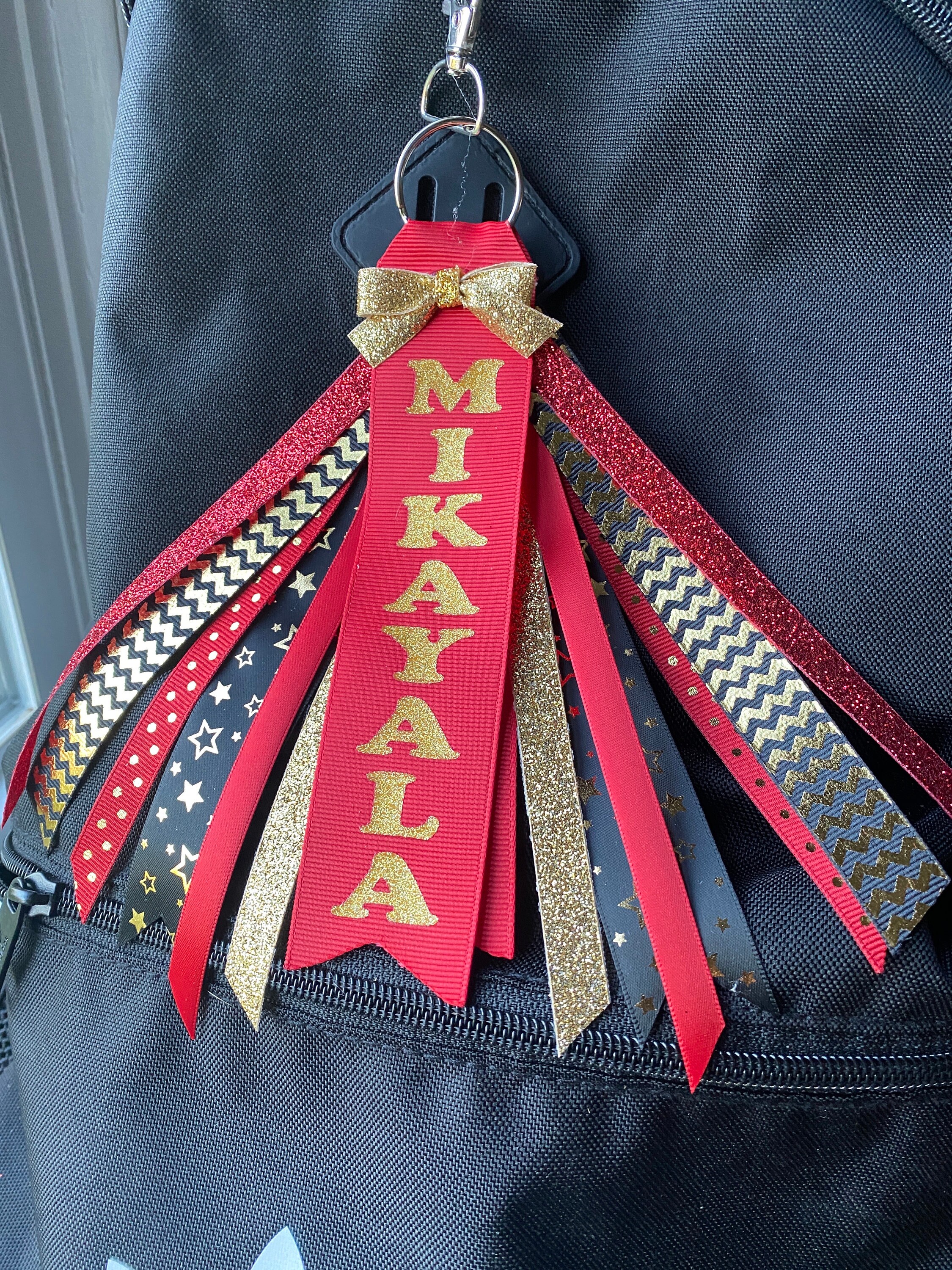 Cheerleading Ribbon Keychains Handmade Ribbon Keychain: Cheer, School Pride Accessory - Etsy