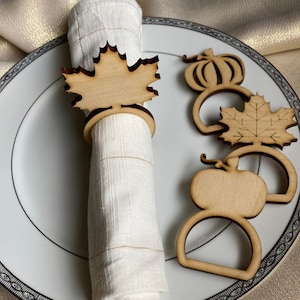 Wood Block Napkin Holders with Fall Designs