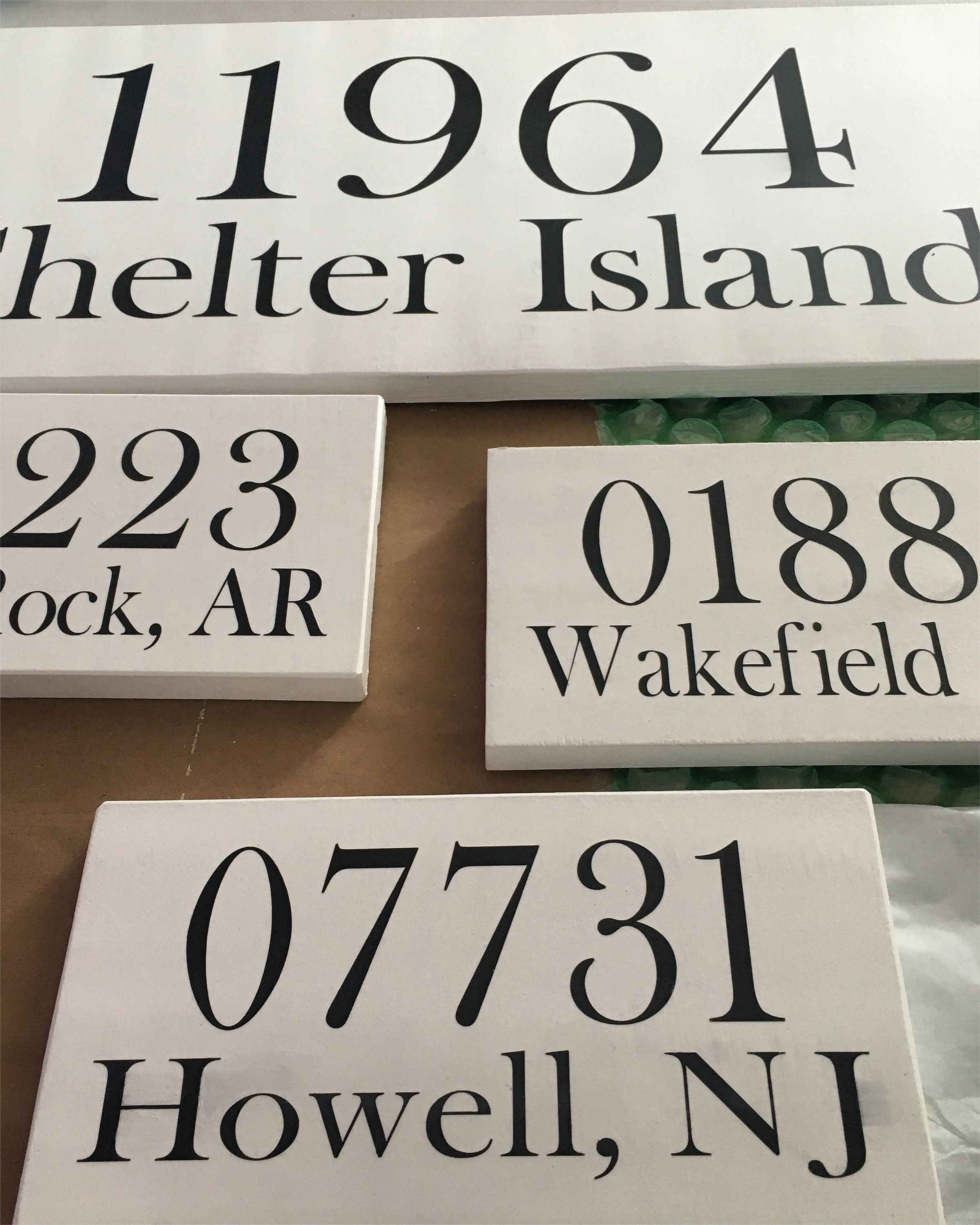 Zip Code Sign Wood Zip Code Town Sign Personalized Zip Code - Etsy