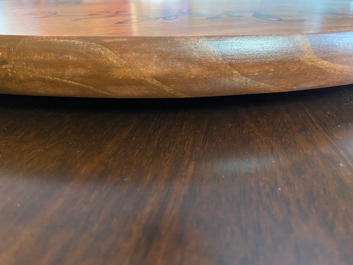 Say Grace Lazy Susan Table Top Decor Wood Lazy Susan Etsy