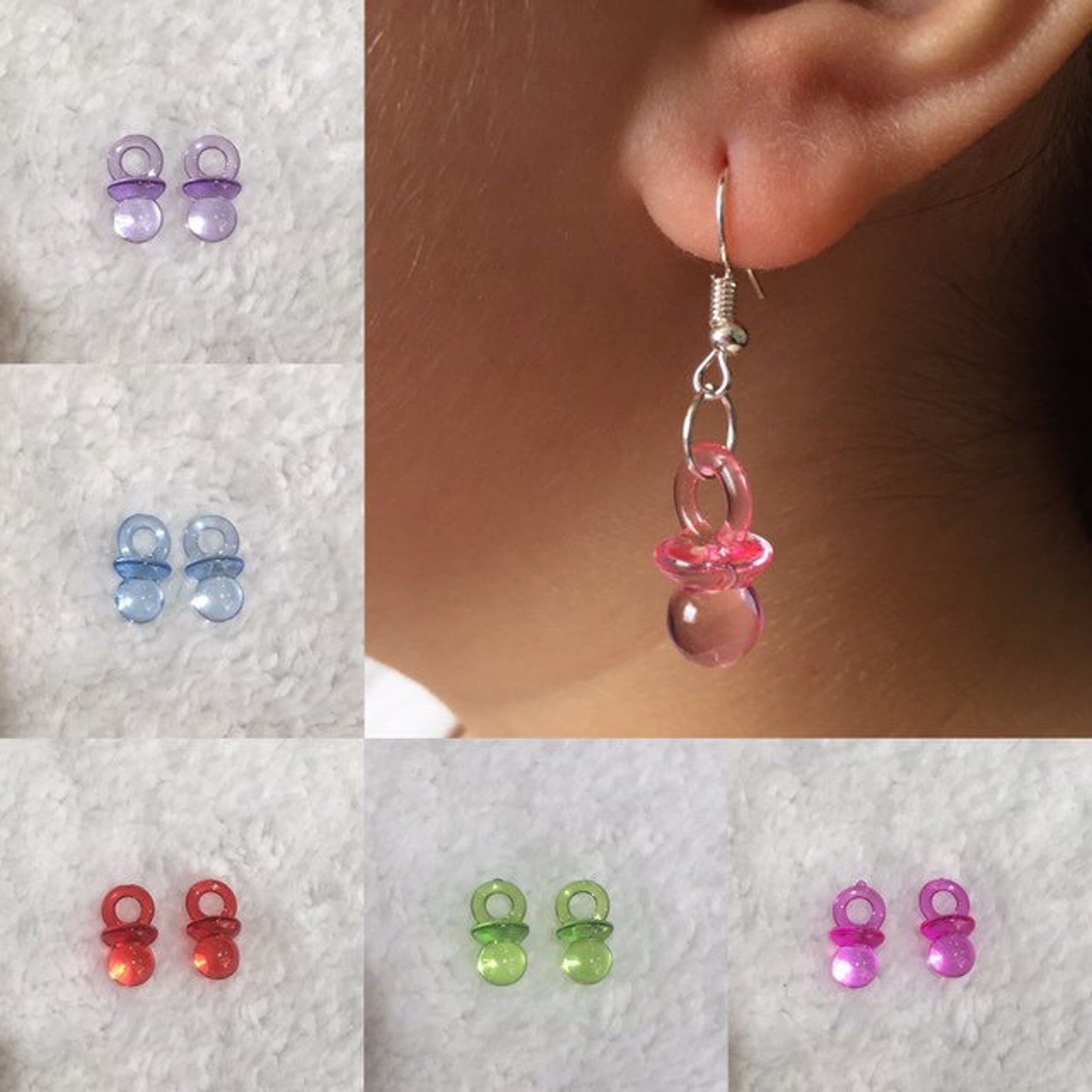 Pacifier Earrings Melanie Martinez Quirky Earrings Kawaii Etsy