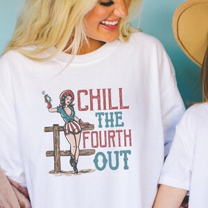 4th of July Shirt, Chill The Fourth Out Shirt, Patriotic Shirt, American Flag Shirt, Vintage America, Chill The 4th Out, July 4th Tropical