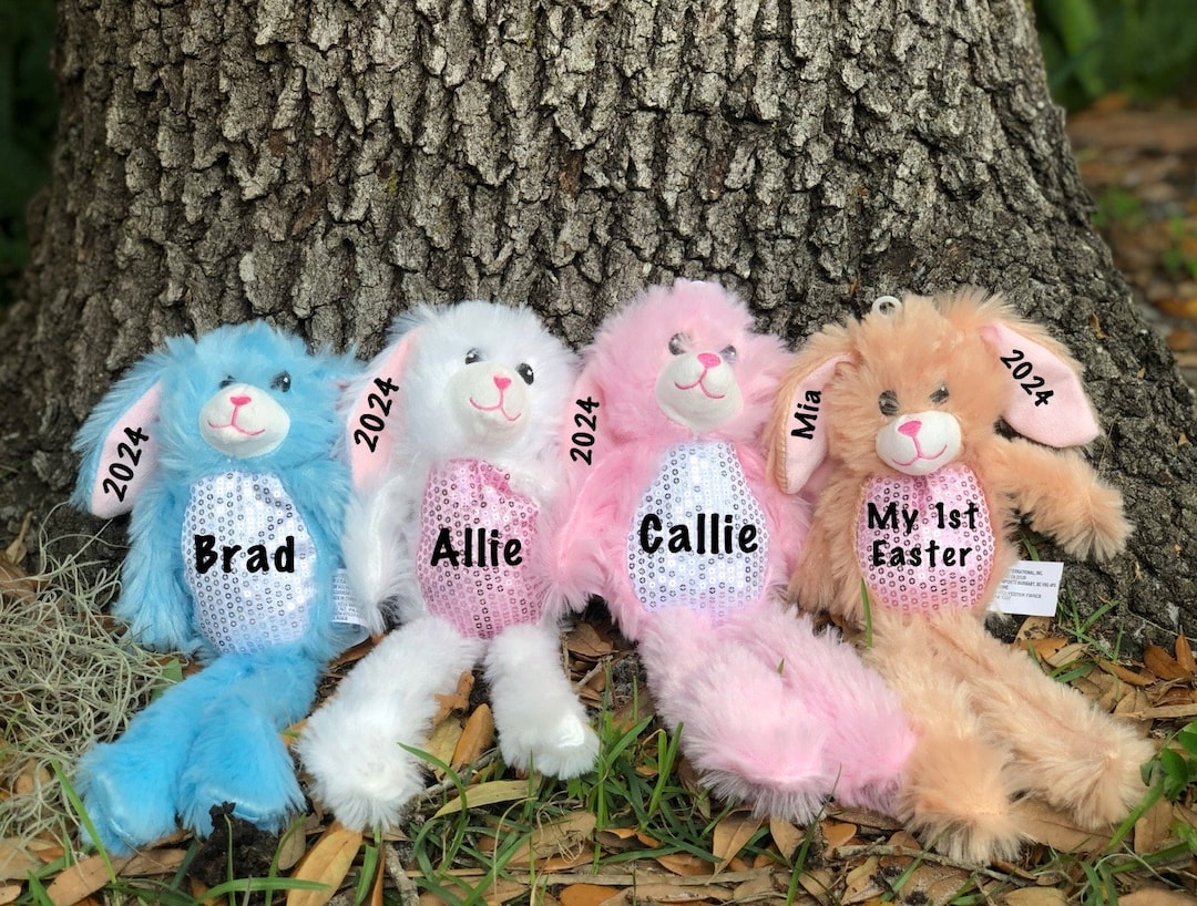 Joy Is Found In Your Heart - Family Personalized Custom Easter Bunny Plush - Gift For Family Members