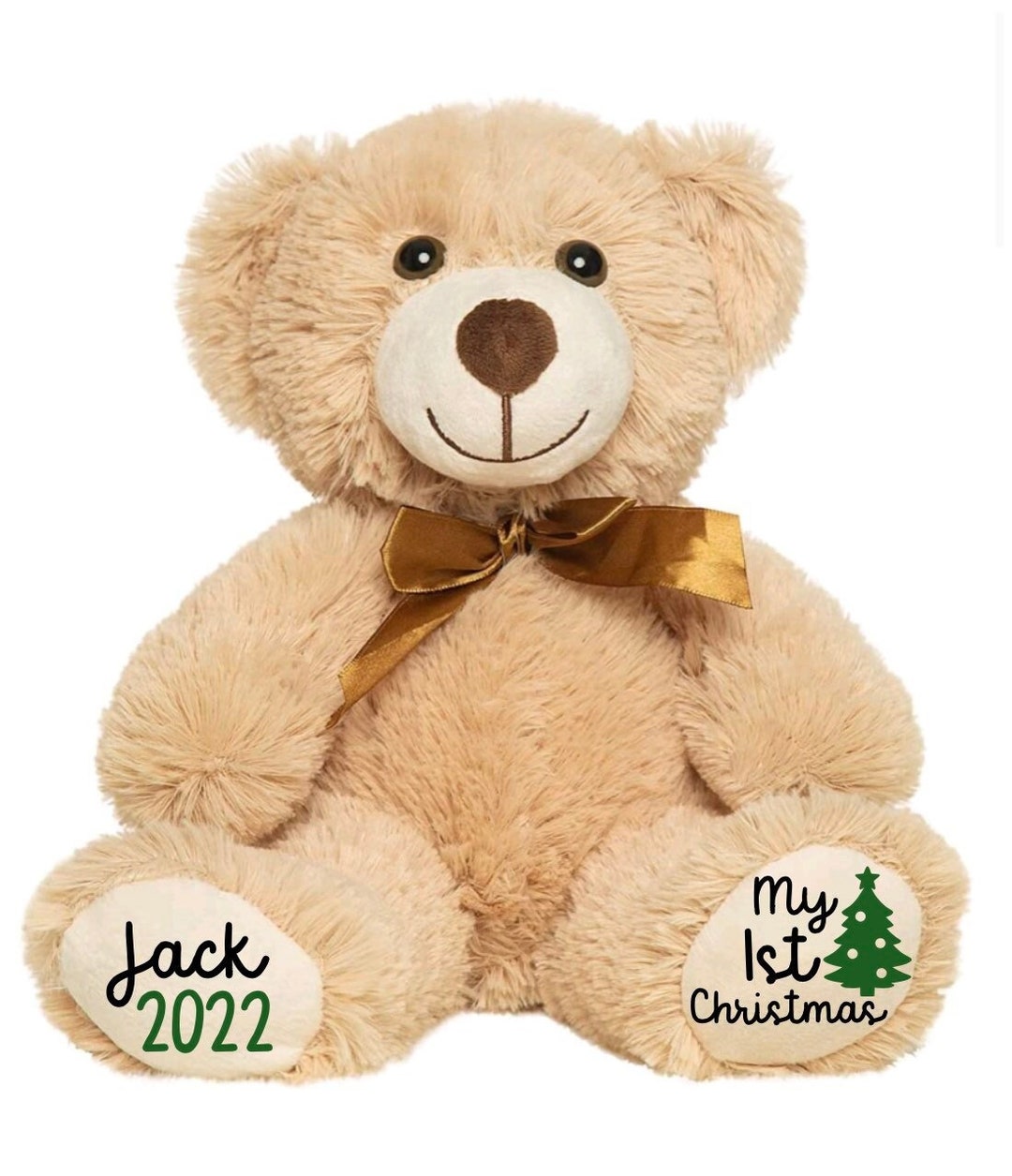 Personalized Christmas Teddy Bear, My First Christmas Bear, My 1st